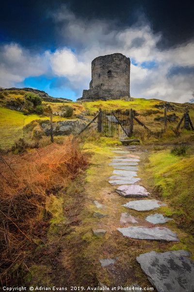 Dolbadarn Castle Llanberis Wales Picture Board by Adrian Evans