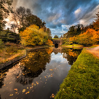 Buy canvas prints of Chirk Canal Autumn by Adrian Evans