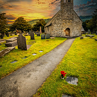 Buy canvas prints of St. Mary Church Caerhun Wales by Adrian Evans