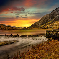 Buy canvas prints of Tryfan Mountain Sunset Snowdonia by Adrian Evans