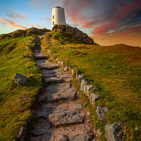 Buy canvas prints of Llanddwyn Tower Anglesey by Adrian Evans