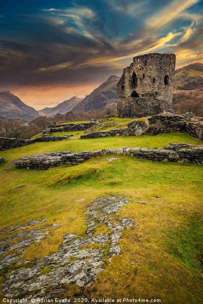 Dolbadarn Castle Snowdonia Wales Picture Board by Adrian Evans