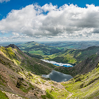 Buy canvas prints of Snowdon Valley Wales Panorama by Adrian Evans