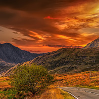 Buy canvas prints of Snowdon Mountains Sunset Panorama by Adrian Evans