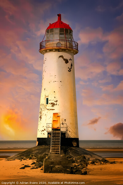 Talacre Lighthouse Wales Picture Board by Adrian Evans