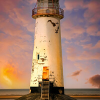 Buy canvas prints of Talacre Lighthouse Wales by Adrian Evans