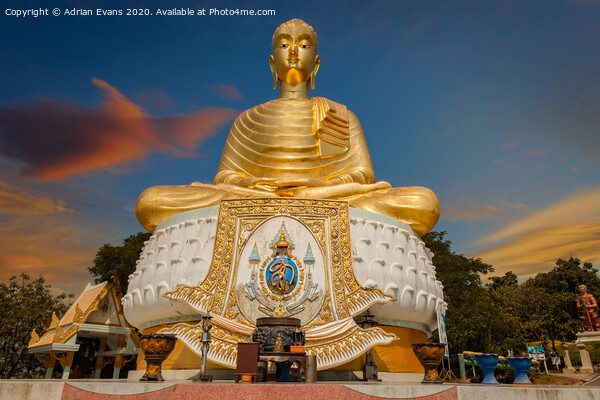 Golden Buddha Tang Sai Temple Thailand  Picture Board by Adrian Evans