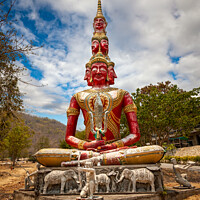 Buy canvas prints of Thiti Sutto Temple Buddha Thailand by Adrian Evans