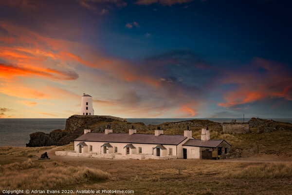 Llanddwyn Island Beacon Anglesey Wales Picture Board by Adrian Evans