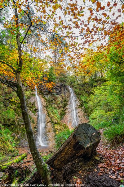 Grey Mares Tail Waterfall Wales Picture Board by Adrian Evans