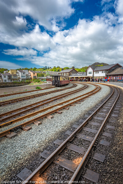 Porthmadog Railway Station Wales Picture Board by Adrian Evans