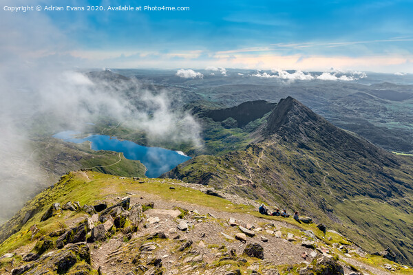 Crib Goch Snowdonia National Park Wales Picture Board by Adrian Evans