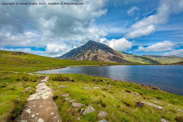 Pen yr Ole Wen Mountain Snowdonia Wales Picture Board by Adrian Evans