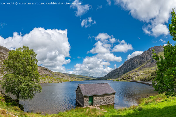 Lake Ogwen and Tryfan Mountain Wales Picture Board by Adrian Evans