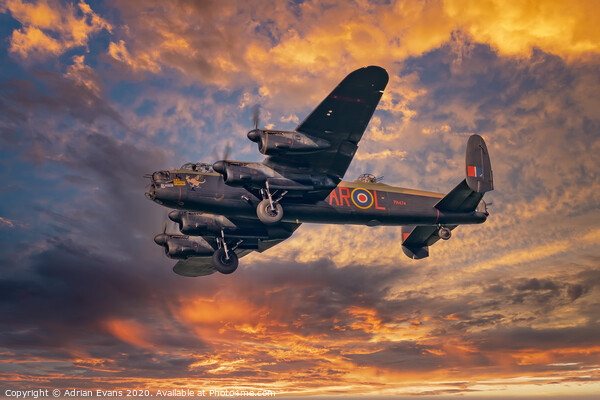 Lancaster Bomber  Picture Board by Adrian Evans