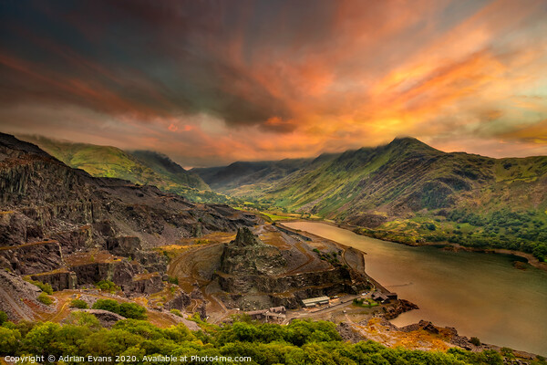 Snowdon Mountain from Slate Quarry Llanberis Picture Board by Adrian Evans