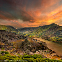 Buy canvas prints of Snowdon Mountain from Slate Quarry Llanberis by Adrian Evans