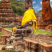 Buy canvas prints of Ayutthaya Thai Buddha by Adrian Evans