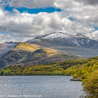 Buy canvas prints of Snowdon from Padarn Lake Llanberis by Adrian Evans