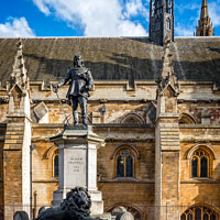 Buy canvas prints of Oliver Cromwell Statue London by Adrian Evans