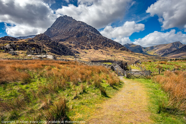 Tryfan and the Ogwen Valley Wales Picture Board by Adrian Evans