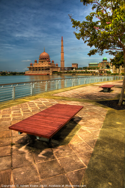 Putra Mosque and Lake Malaysia Picture Board by Adrian Evans
