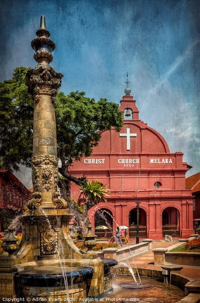 Christ Church Malacca Malaysia Picture Board by Adrian Evans