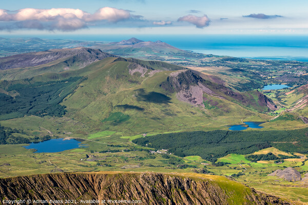 Snowdon Summit View Wales Picture Board by Adrian Evans