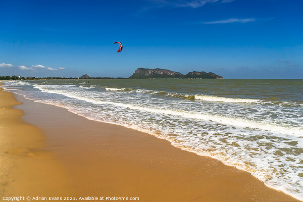 Kite Surfing Thailand Picture Board by Adrian Evans