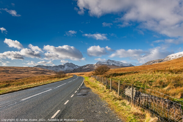 Road To Snowdon Mountain Wales Picture Board by Adrian Evans