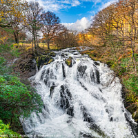 Buy canvas prints of Swallow Falls Snowdonia Wales by Adrian Evans