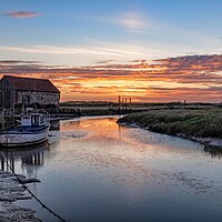Buy canvas prints of Sunset at Thornham harbour by Gary Pearson