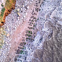 Buy canvas prints of Hunstanton cliffs and the Sheraton ship wreck  by Gary Pearson