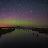 Buy canvas prints of The Northern lights pay a visit to Thornham  by Gary Pearson