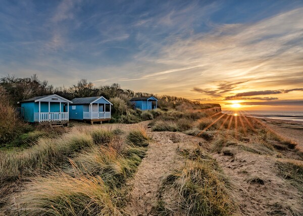 Sunset beach huts - Hunstanton  Picture Board by Gary Pearson