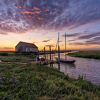 Buy canvas prints of Sunset over the old coal barn by Gary Pearson