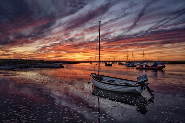 A beautiful sunset at Brancaster Staithe  Picture Board by Gary Pearson