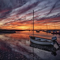 Buy canvas prints of A beautiful sunset at Brancaster Staithe  by Gary Pearson