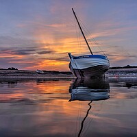 Buy canvas prints of Sunset at Burnham Overy Staithe  by Gary Pearson