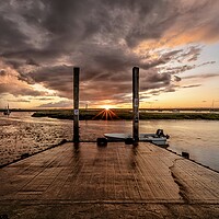 Buy canvas prints of A moody sunset at Brancaster Staithe  by Gary Pearson
