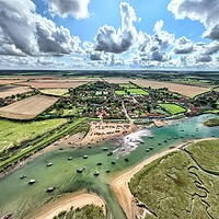 Buy canvas prints of An aerial view of Burnham Overy Staithe by Gary Pearson