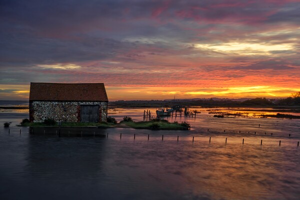 The old coal barn at sunrise Picture Board by Gary Pearson