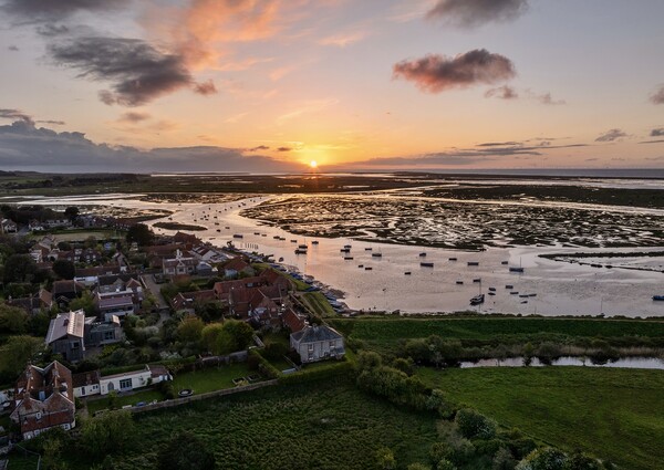 Sunset - Burnham Overy Staithe Picture Board by Gary Pearson