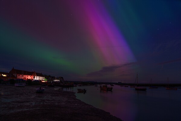 The Northern Lights pay a visit to Burnham Overy Staithe 10/5/24 Picture Board by Gary Pearson