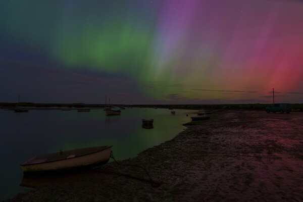The Northern Lights pay a visit to Burnham Overy Staithe  Picture Board by Gary Pearson
