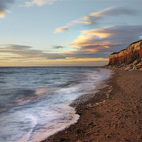 Buy canvas prints of Hunstanton cliffs and sea by Gary Pearson
