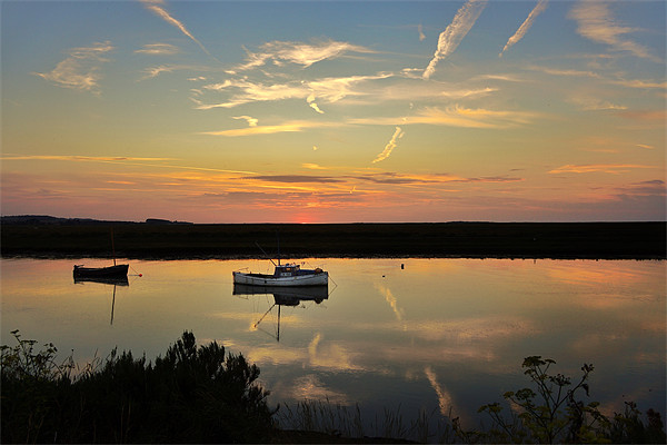 Sunset over Burnham Overy Staithe Picture Board by Gary Pearson