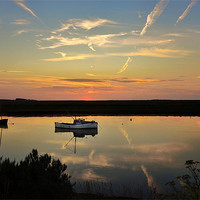 Buy canvas prints of Sunset over Burnham Overy Staithe by Gary Pearson