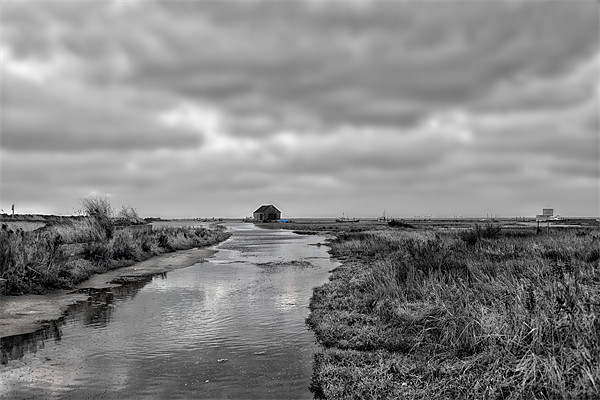 Tidal flooding at Thornham Picture Board by Gary Pearson