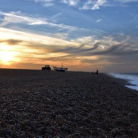 Buy canvas prints of Sunset over Cley beach by Gary Pearson